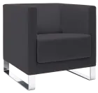 VELA - 1V, křeslo, koženka SL 18 - koženka černá